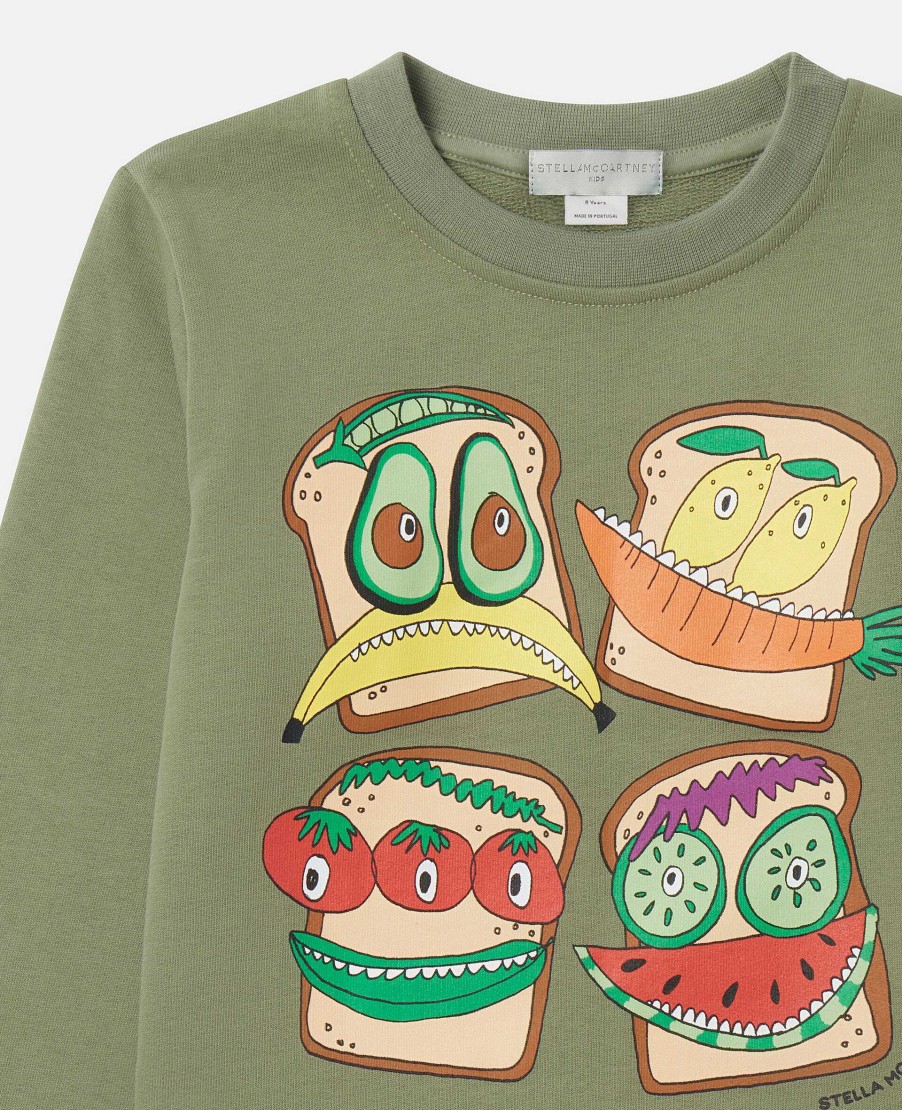 Barn Stella McCartney T-Shirts Och Troja | Veggie Sandwich Sweatshirt