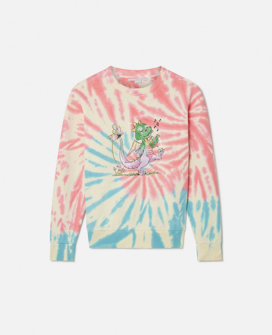 Kvinnor Stella McCartney Trojor Och T-Shirts | Year Of The Dragon Tie-Dye Sweatshirt