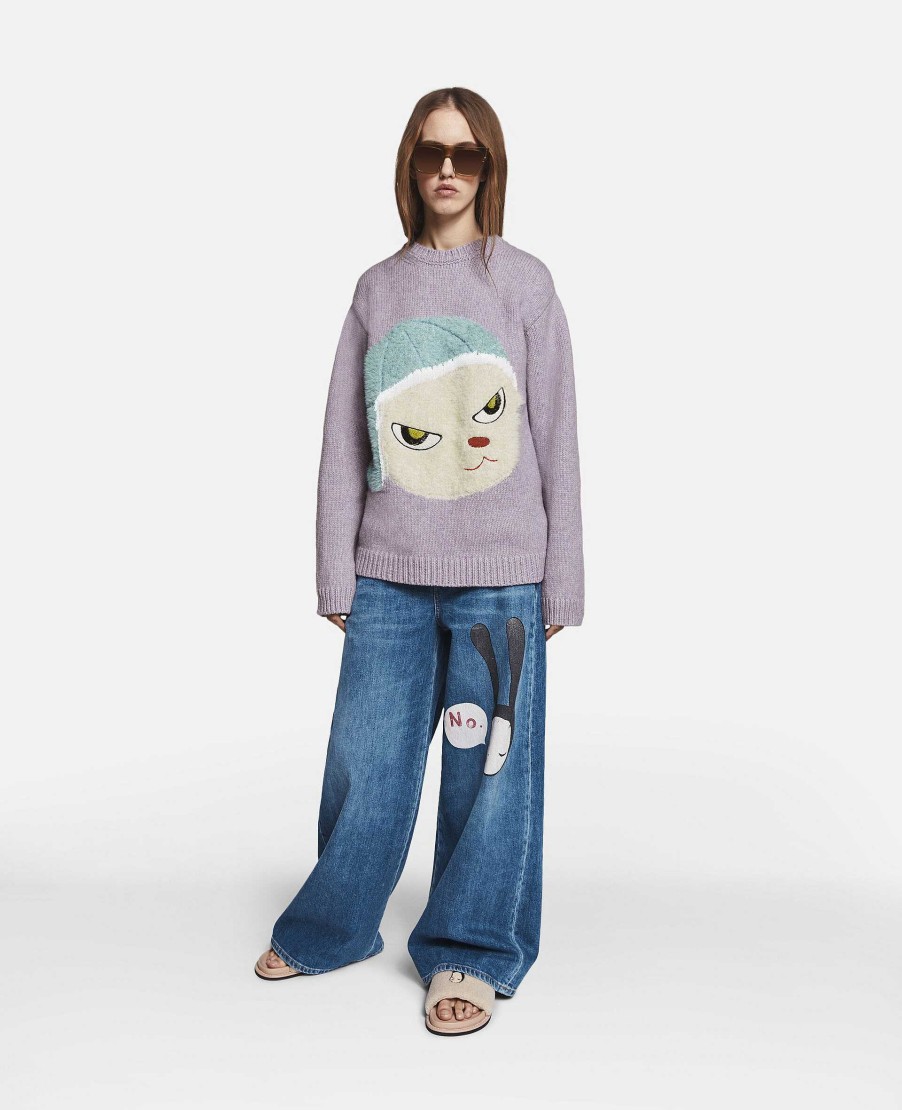 Unisex Stella McCartney Trojor | Mission Sheep Intarsia Knit Jumper