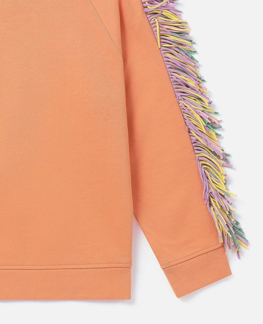 Barn Stella McCartney Trojor Och Koftor | Fringed Star Sweatshirt