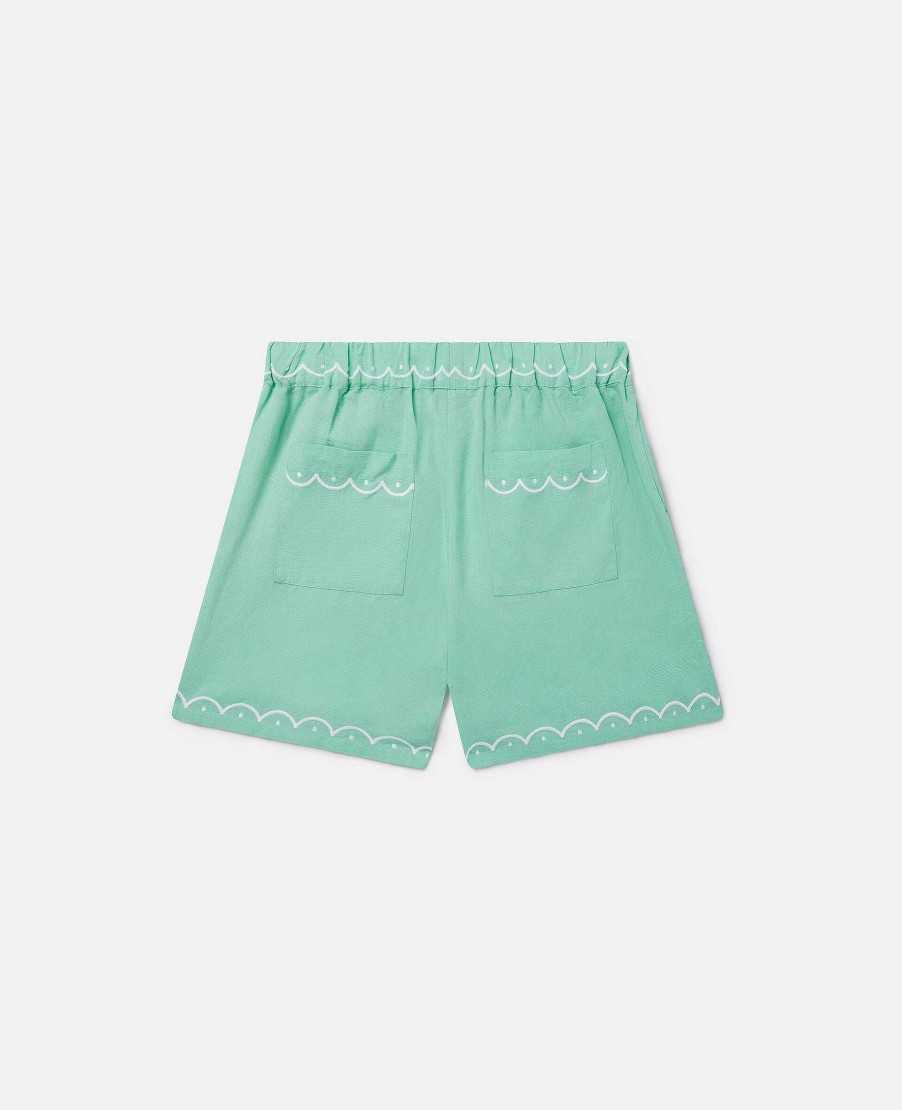 Barn Stella McCartney Byxor Och Kjolar | Shorts Med Bagad Kant