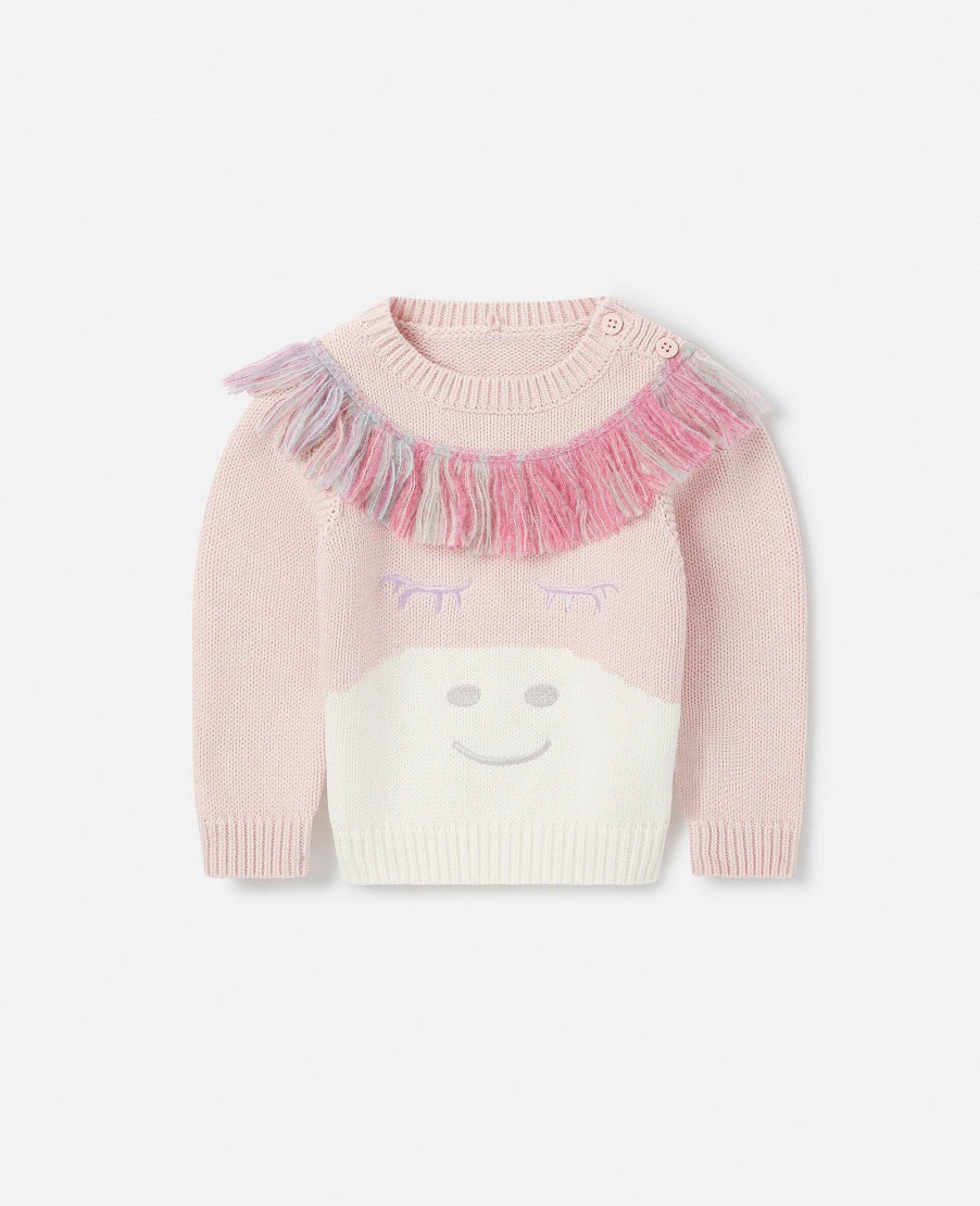 Barn Stella McCartney Baby Flickor | Rainbow Unicorn Fringed Jumper