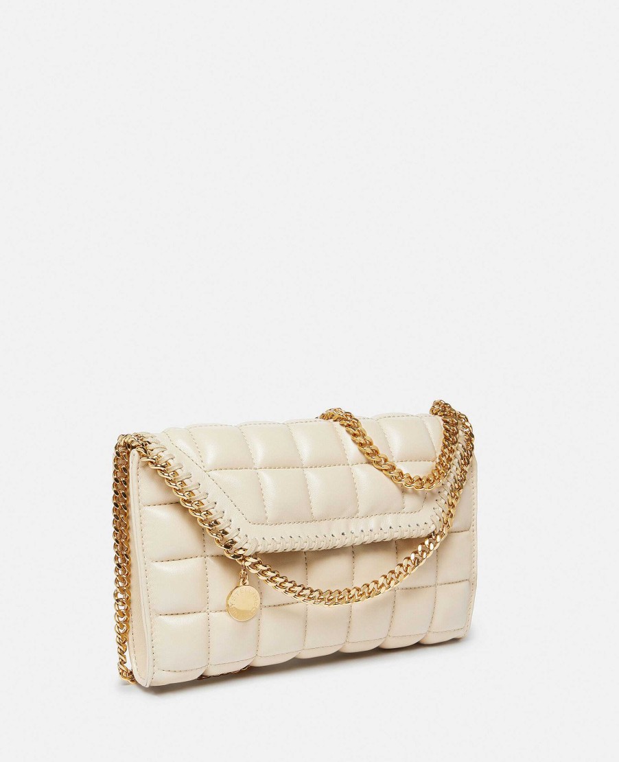 Kvinnor Stella McCartney Ikonisk Falabella | Falabella Square Quilted Wallet Crossbody-Vaska