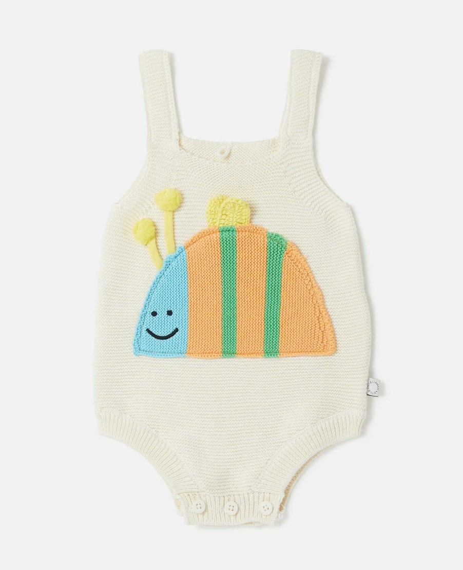 Barn Stella McCartney Baby Boys | Randig Body Med Humlemotiv