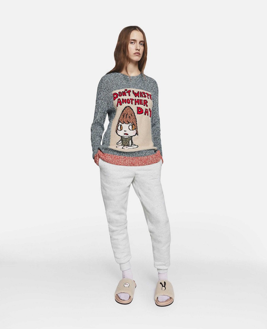 Unisex Stella McCartney Trojor | Don'T Waste Another Day' Slogan Cotton Knit Jumper