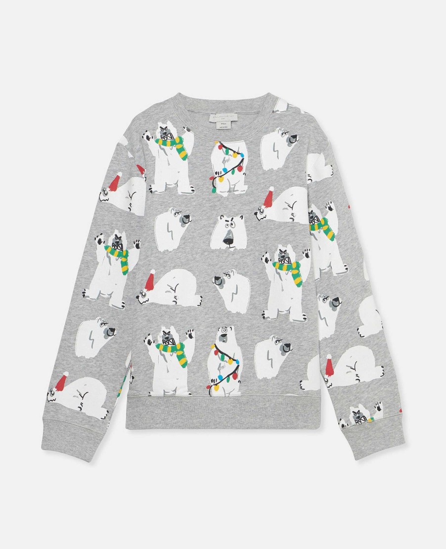 Barn Stella McCartney T-Shirts Och Troja | Polar Bear Print Sweatshirt