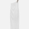 Kvinnor Stella McCartney Klanningar | Falabella Crystal Chain Dubbel Satin One Shoulder Klanning