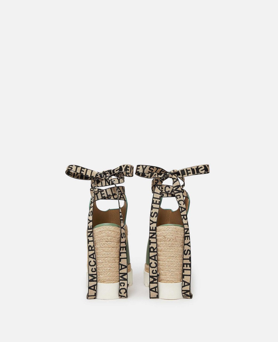 Kvinnor Stella McCartney Kilar | Gaia Alter Mat Peeptoe Wedge Espadrilles