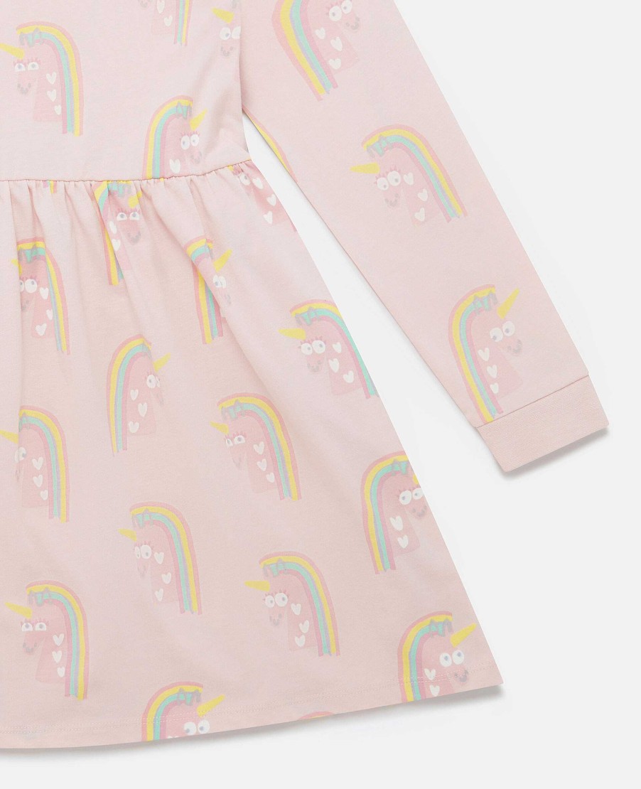 Barn Stella McCartney Klanningar Och Allt-I-Ett | Rainbow Unicorn Print Skater Klanning