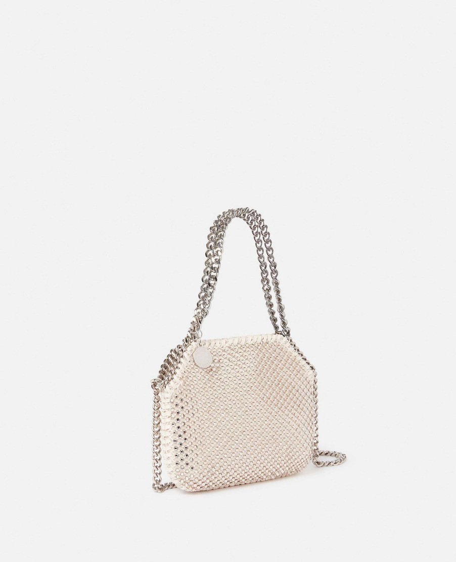 Kvinnor Stella McCartney Crossbody-Vaskor | Falabella Crystal Mesh Mini Tote Bag