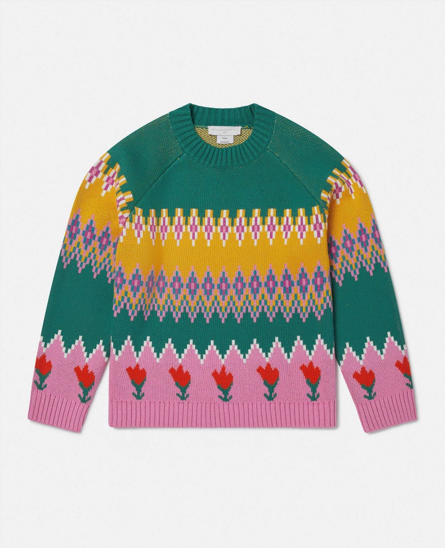 Barn Stella McCartney Trojor Och Koftor | Tulpan Fair Isle Jumper