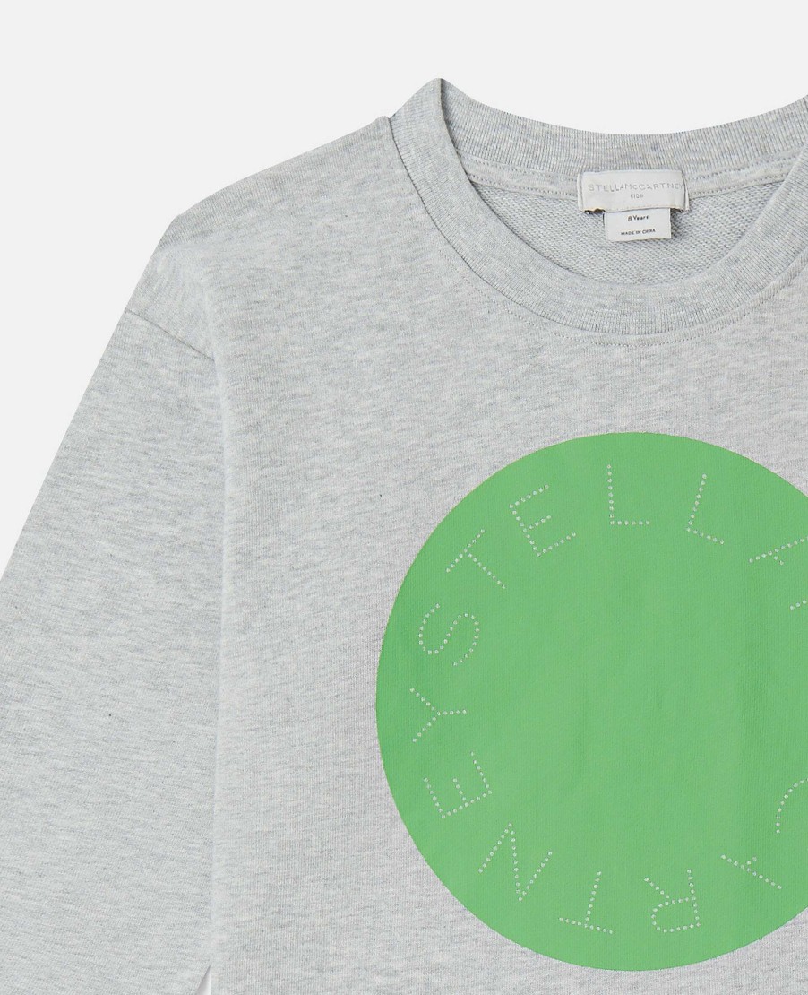 Barn Stella McCartney T-Shirts Och Troja | Logo Disc Sweatshirt